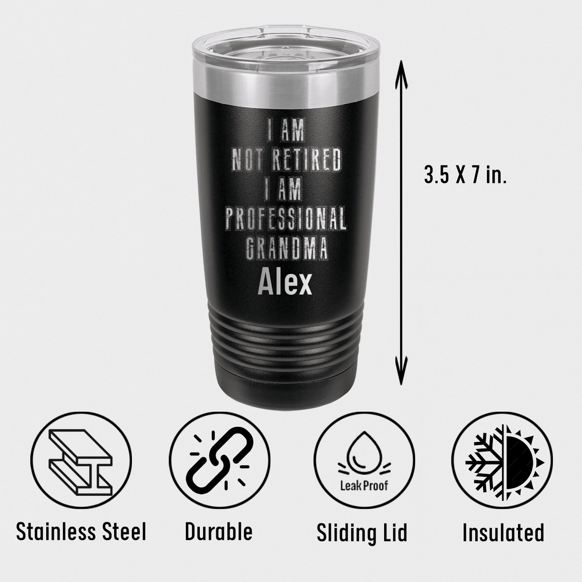 Unique Personalized Professional Grandpa For Life Tumbler Customized Retirement Tumblers Gifts for Men by Groovy Guy