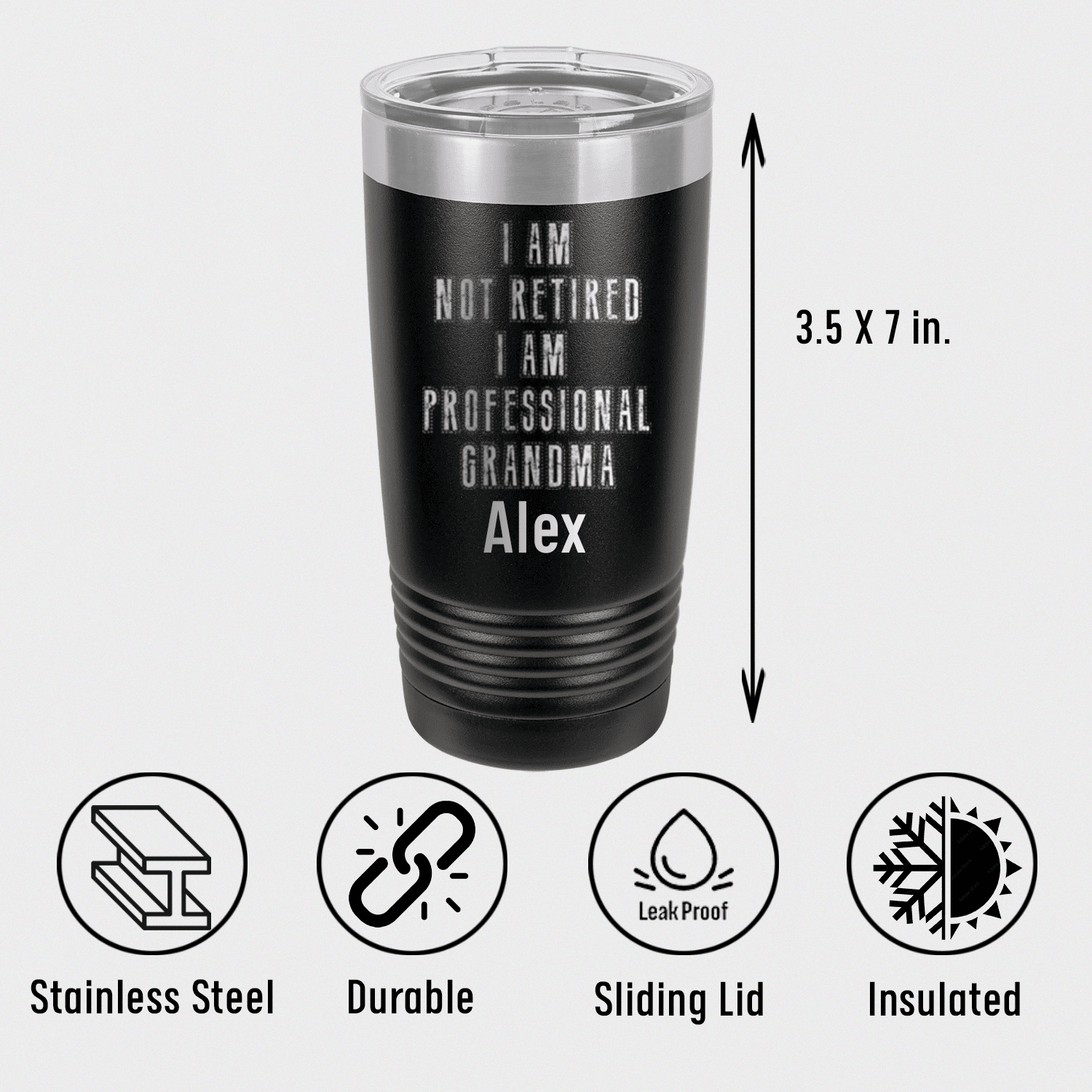 Unique Personalized Professional Grandpa For Life Tumbler Customized Retirement Tumblers Gifts for Men by Groovy Guy
