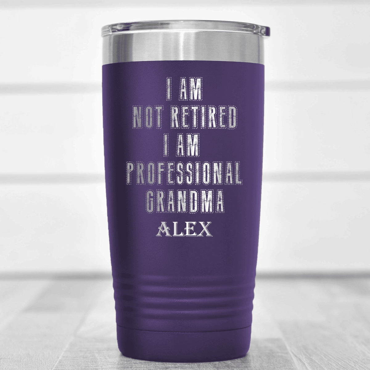 Purple Retirement Tumbler With Professional Grandpa For Life Design