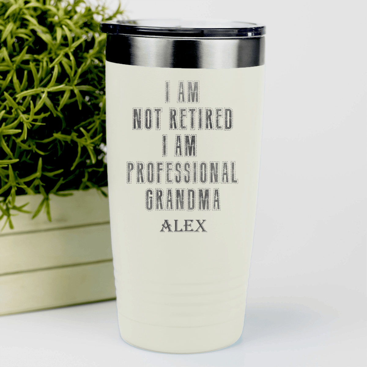 White Retirement Tumbler With Professional Grandpa For Life Design