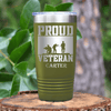 Military Green Veteran Tumbler With Proud Veteran Design