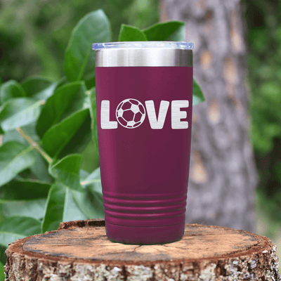 Maroon soccer tumbler Pure Passion For The Pitch