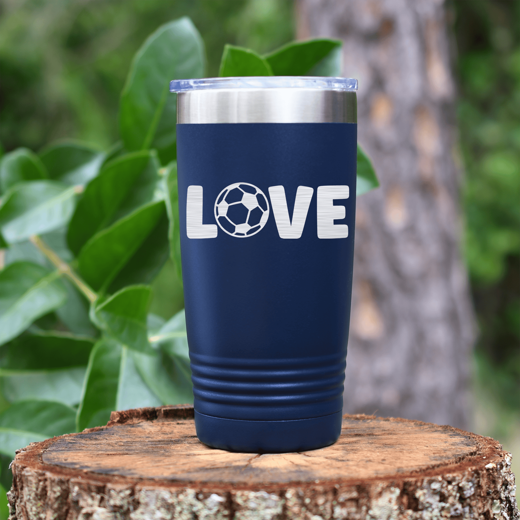 Navy soccer tumbler Pure Passion For The Pitch