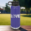 Purple Soccer Water Bottle With Pure Passion For The Pitch Design