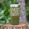 Military Green pickelball tumbler Queen Of The Pickleball Court