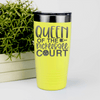 Yellow pickelball tumbler Queen Of The Pickleball Court