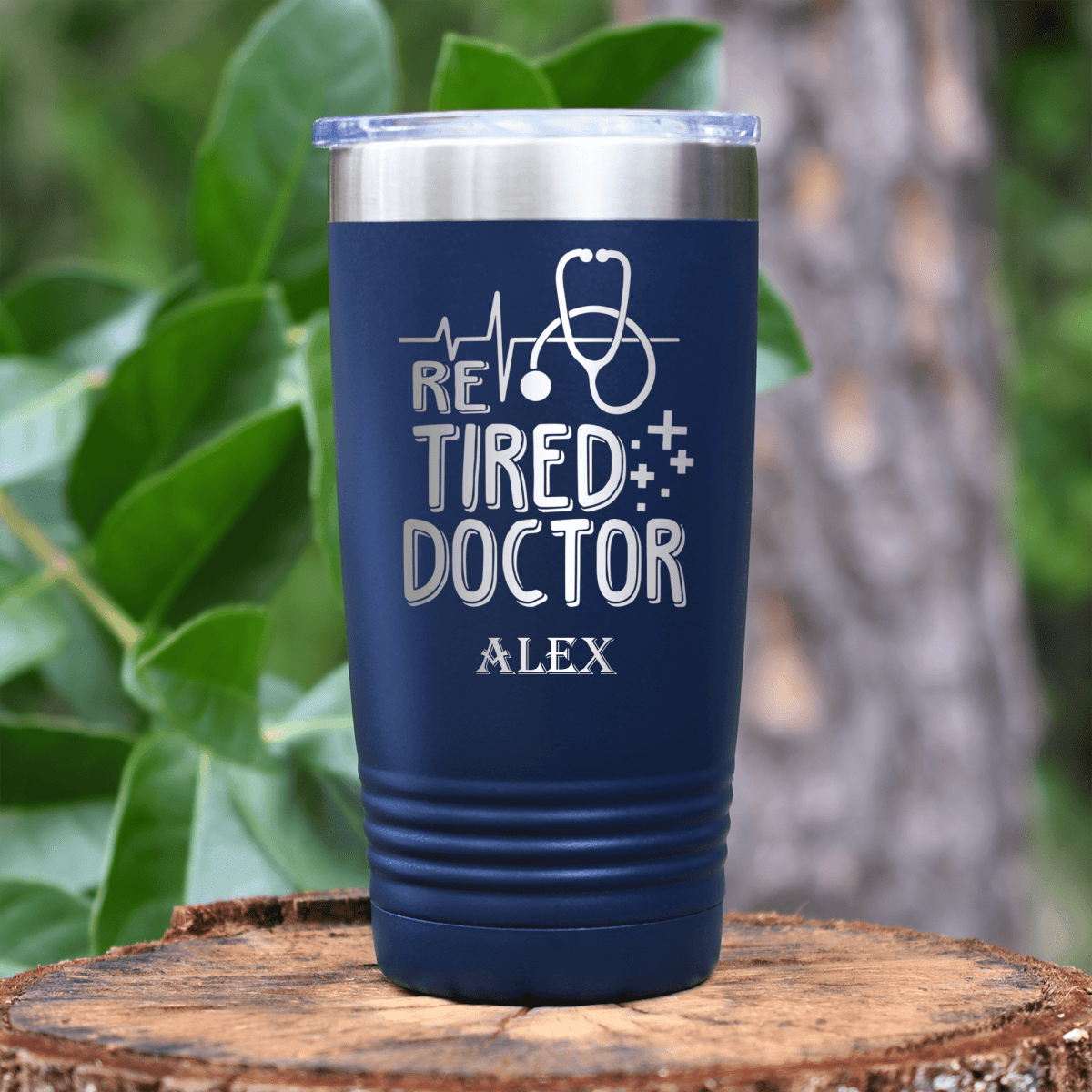 Navy Retirement Tumbler With Retired Doctor Design
