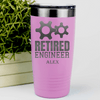 Pink Retirement Tumbler With Retired Engineer Design
