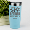 Teal Retirement Tumbler With Retired Engineer Design