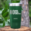 Green Retirement Tumbler With Retired From Stupidity Design