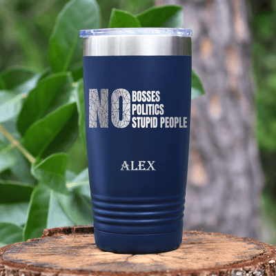 Navy Retirement Tumbler With Retired From Stupidity Design