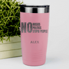 Salmon Retirement Tumbler With Retired From Stupidity Design