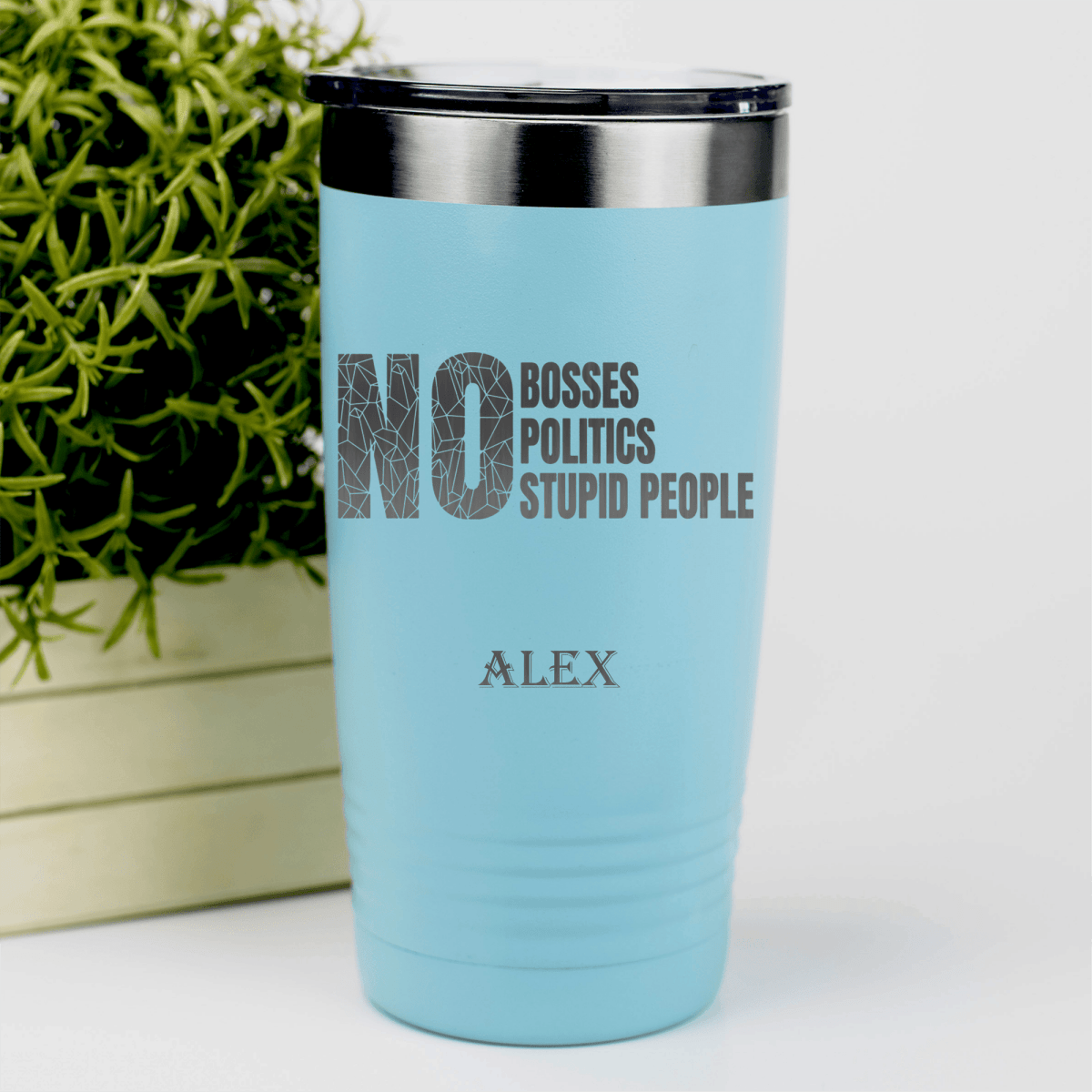 Teal Retirement Tumbler With Retired From Stupidity Design