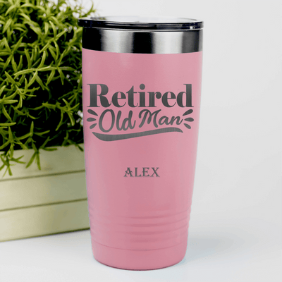 Salmon Retirement Tumbler With Retired Old Man Design