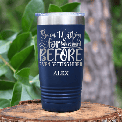 Navy Retirement Tumbler With Retired Since Hired Design