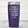 Purple Retirement Tumbler With Retiring To The Course Design