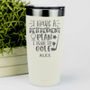 White Retirement Tumbler With Retiring To The Course Design