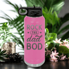 Pink Fathers Day Water Bottle With Rock The Dad Bod Design