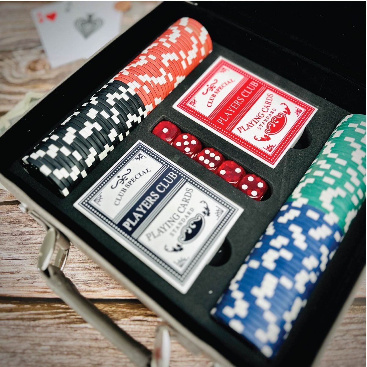 Unique Personalized Sure Win Poker Pro Set Customized Gift Set Gifts for Men by Groovy Guy