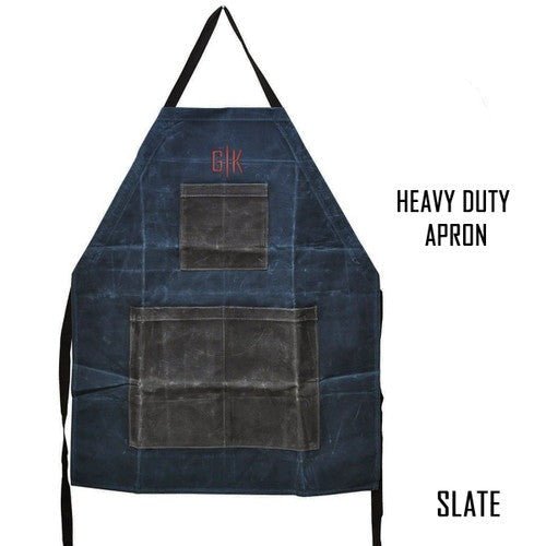 Unique Personalized Monogrammed Waxed Canvas Apron Customized Wearables Gifts for Men by Groovy Guy