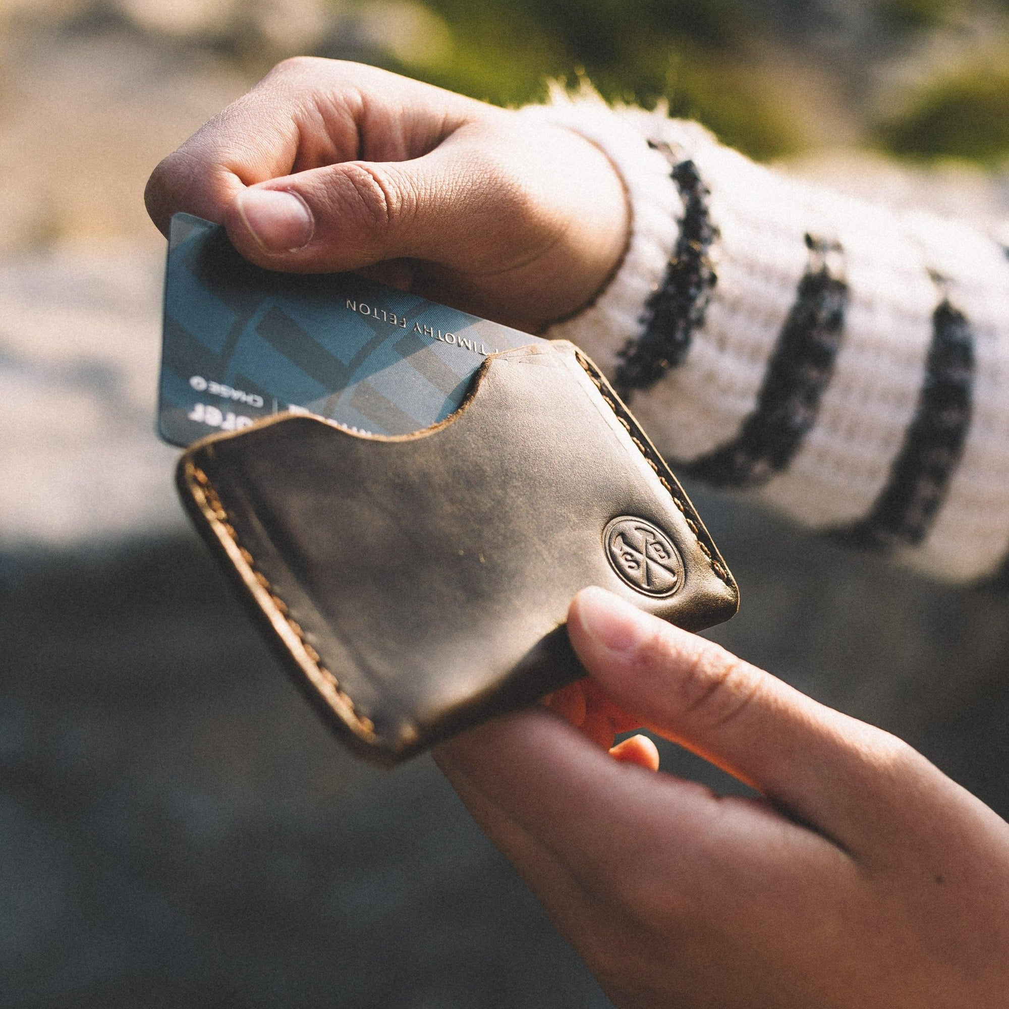 Popvcly Deals Men's Minimalist Genuine Leather Wallet