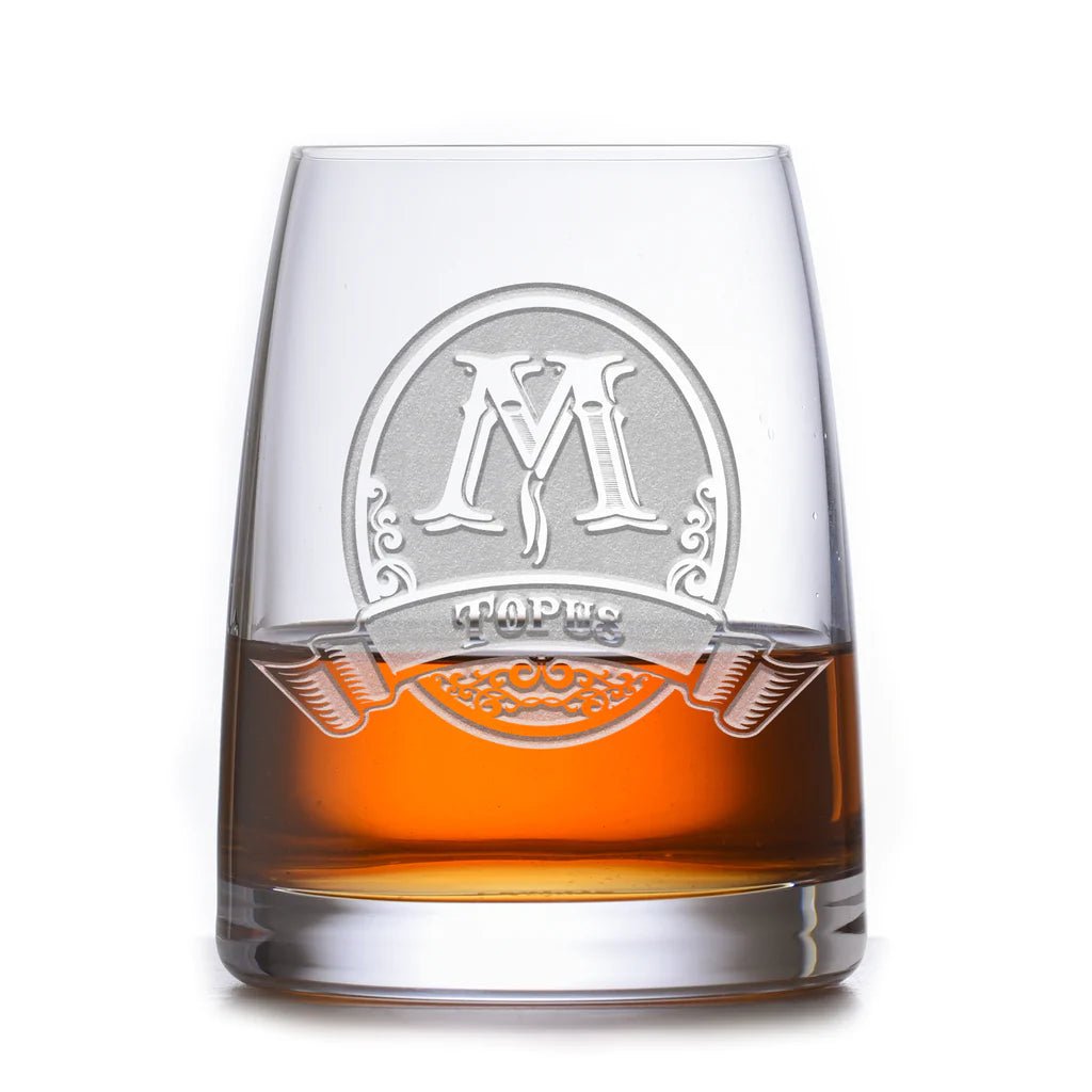 Unique Personalized Personalized Stolzle Crystal Rocks Glass Customized Drinkware Gifts for Men by Groovy Guy