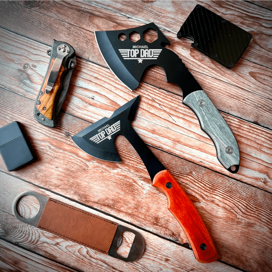 Unique Personalized Axe - Celent Engraved Hatchet Customized Gifts for Men by Groovy Guy