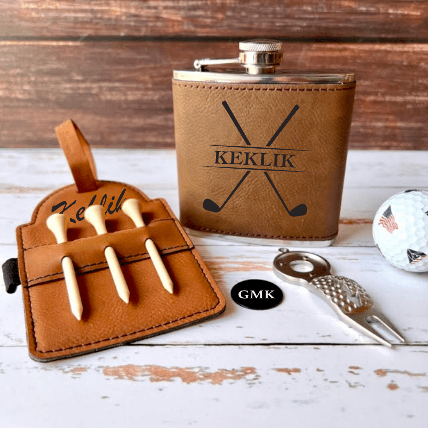 Unique Personalized On Course Essentials Set Customized Golf Gifts for Men by Groovy Guy
