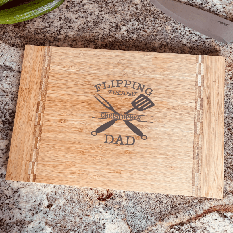 Unique Personalized Customized Dad Cutting Board Customized Fathers Day Gifts for Men by Groovy Guy