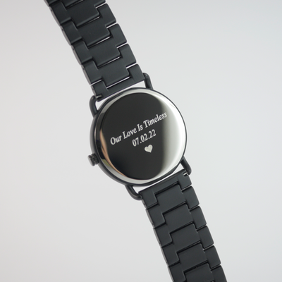 Black Steel Minimalist Watch