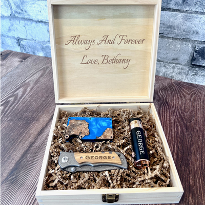 Keepsake Gift Box Set for Men With Personalized Items