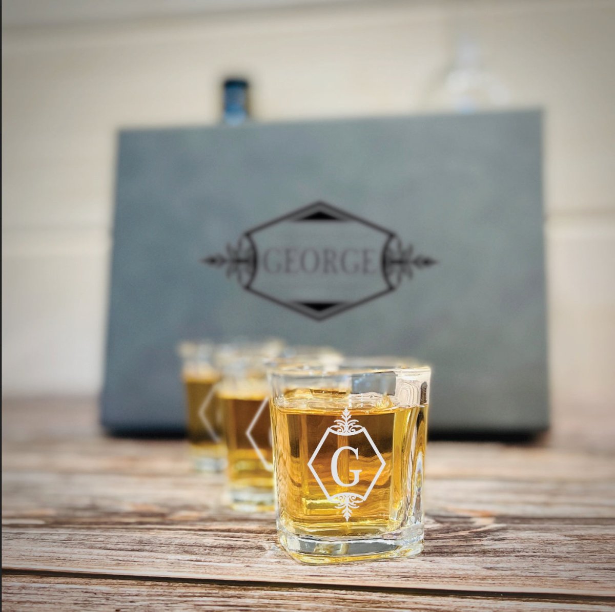 Unique Personalized Shot Glass Set Customized Gift Set Gifts for Men by Groovy Guy