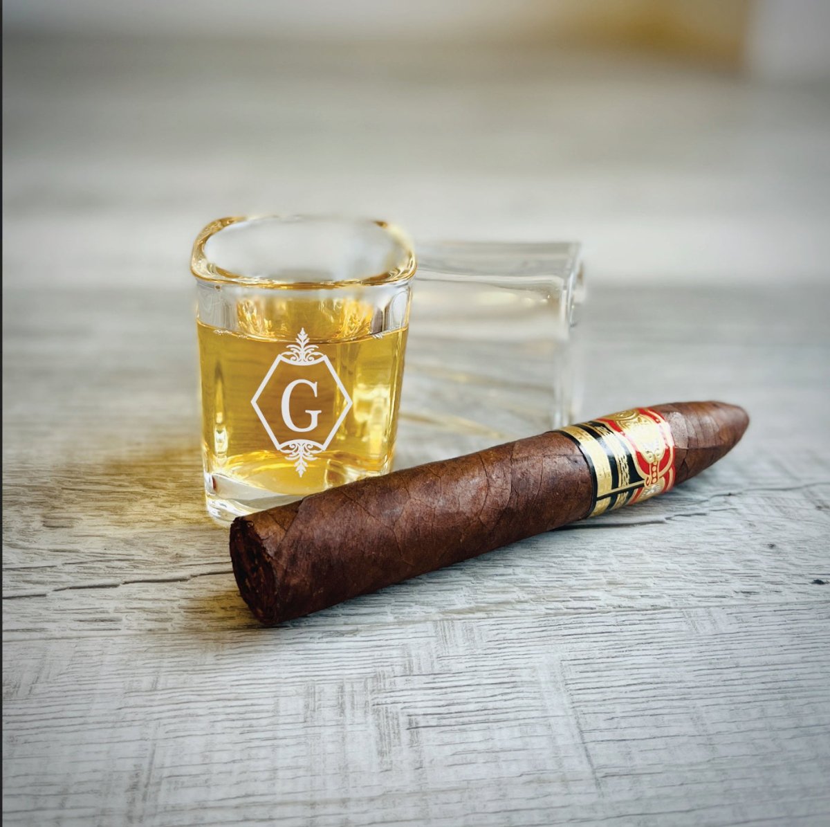 Unique Personalized Monogrammed Shot Glass Customized Shot Glasses Gifts for Men by Groovy Guy