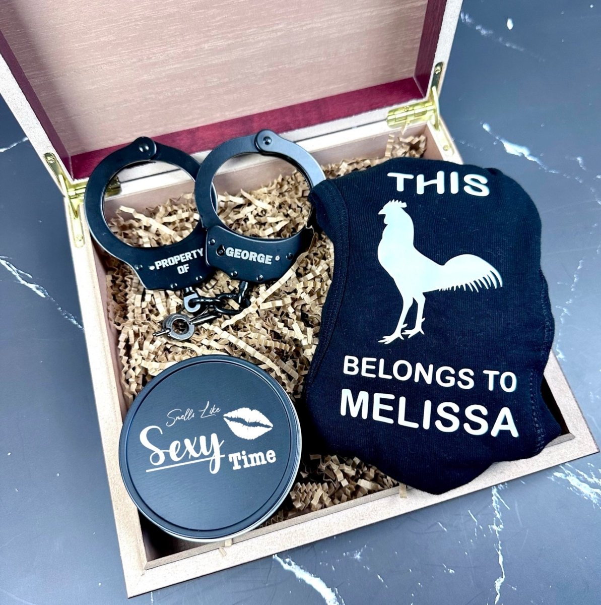 Unique Personalized Personalized Sexy Gift Set Customized Valentines Gifts for Men by Groovy Guy