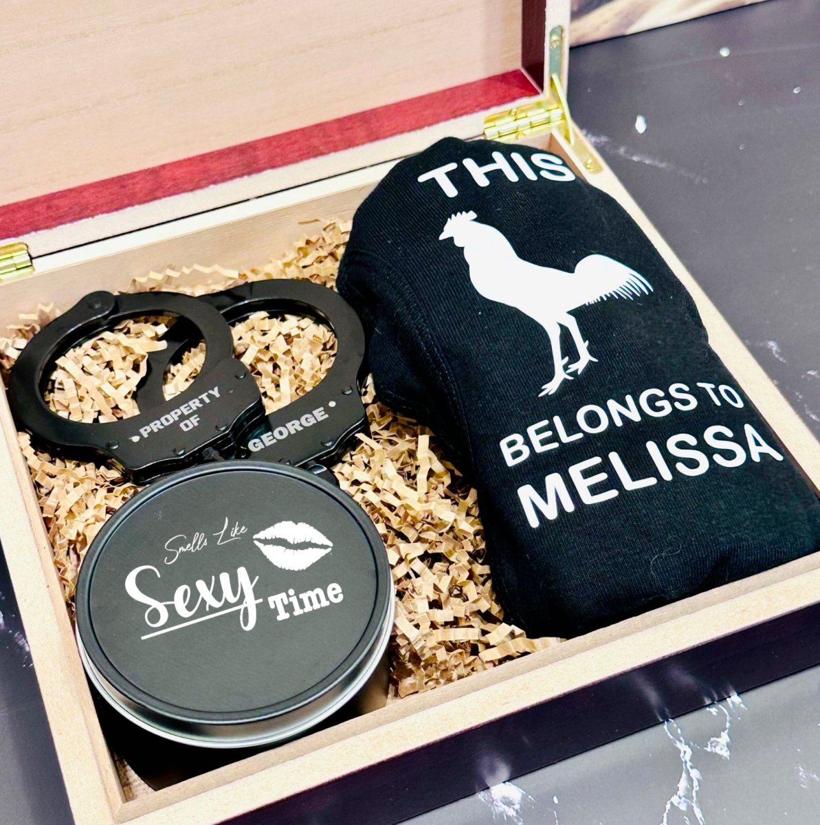 Unique Personalized Personalized Sexy Gift Set Customized Valentines Gifts for Men by Groovy Guy