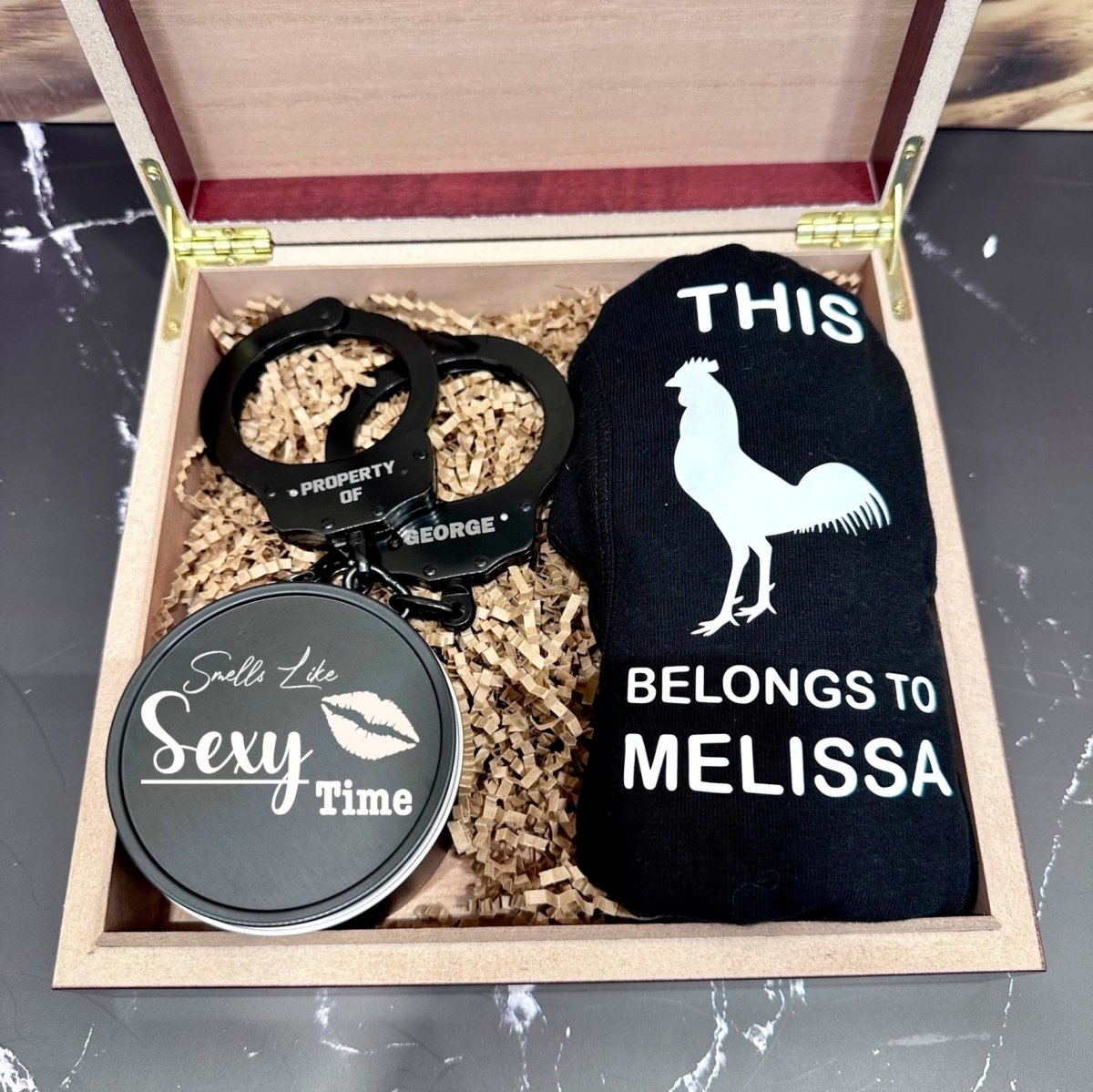 Unique Personalized Personalized Sexy Gift Set Customized Valentines Gifts for Men by Groovy Guy