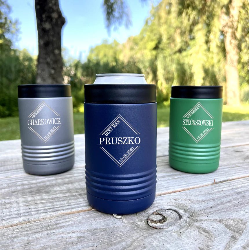 Unique Personalized Custom Logo Koozie Customized Golf Gifts for Men by Groovy Guy