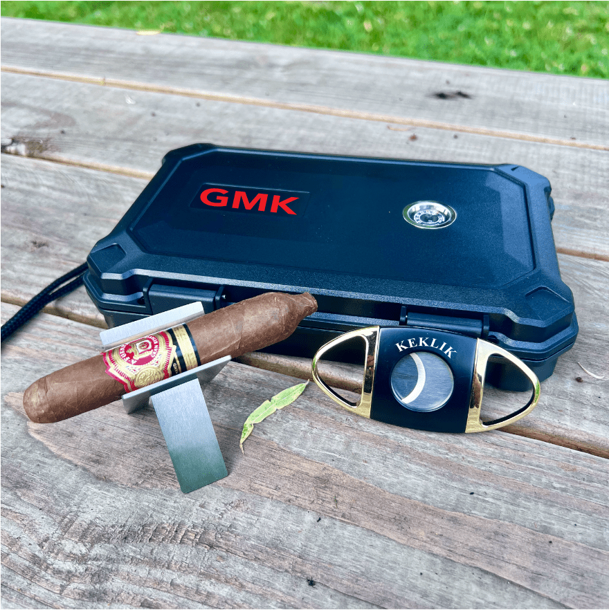 Unique Personalized Humidor To Go Cigar Set Customized Cigar Gift Set Gifts for Men by Groovy Guy