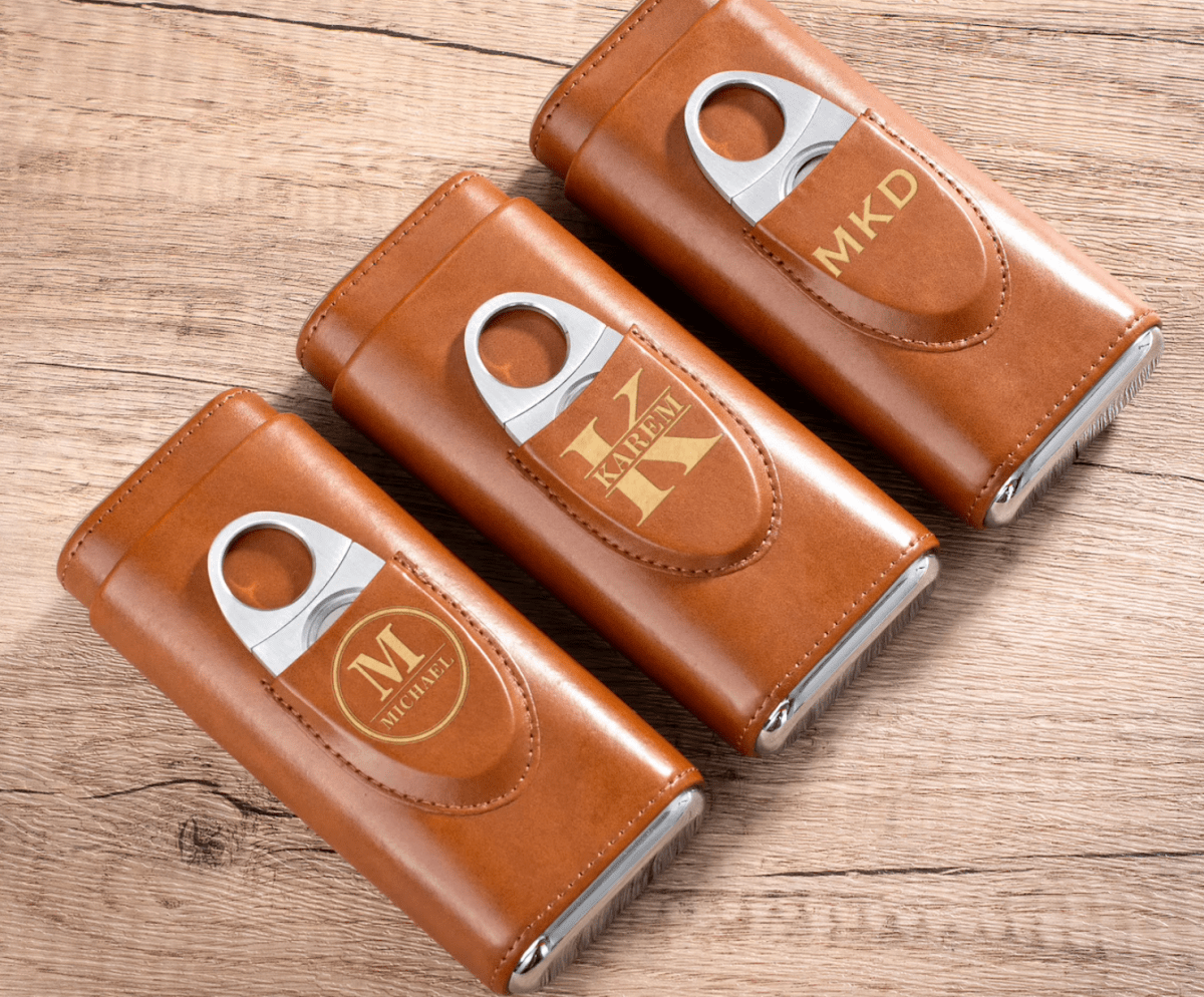 Unique Personalized Stogie Set Customized Gifts for Men by Groovy Guy