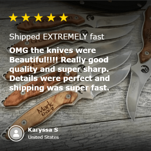 Unique Personalized Bloke & Dagger Customized Knives Gifts for Men by Groovy Guy