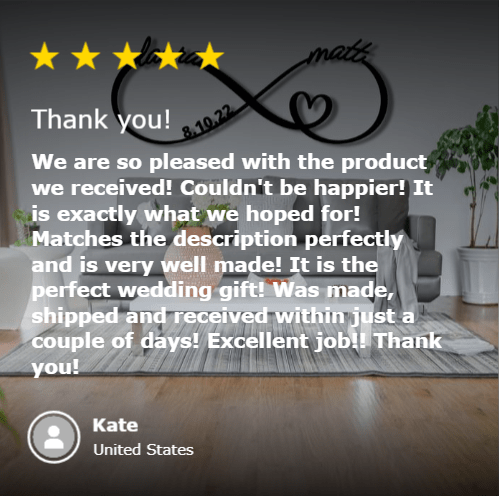 Unique Personalized Personalized Infinity Anniversary Sign Customized Anniversary Gifts for Men by Groovy Guy