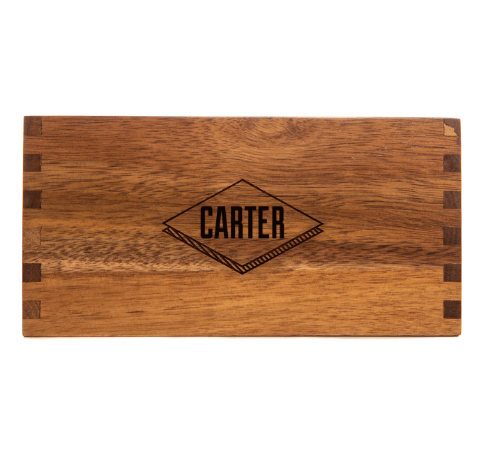 Unique Personalized Acacia Desk Organizer Customized Valet Tray Gifts for Men by Groovy Guy