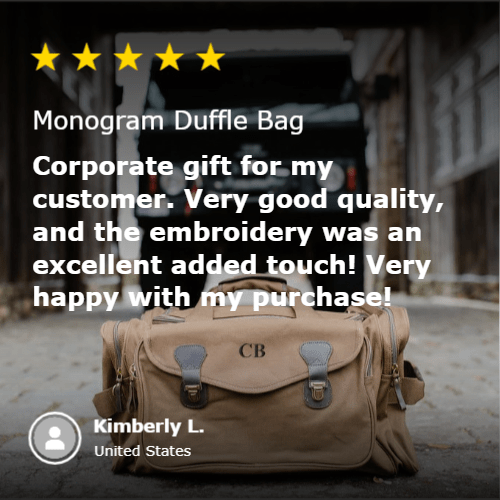 Unique Personalized Monogram Duffle Bag Customized Graduation Gifts for Men by Groovy Guy