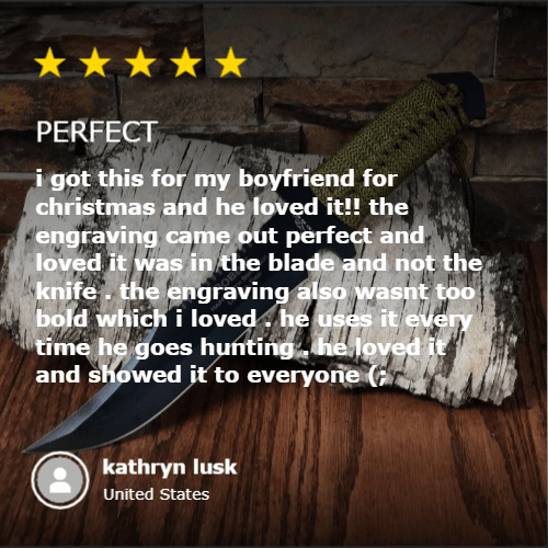 Unique Personalized Custom Engraved Knife With Paracord Handle Customized Knife Gifts for Men by Groovy Guy