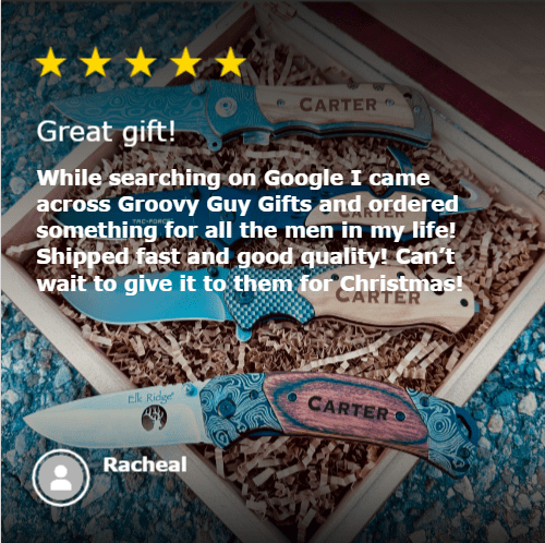 Unique Personalized Personalized Pocket Knife Gift Set for Men Customized Hunting & Survival Knives Gifts for Men by Groovy Guy