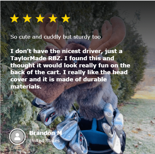 Unique Personalized Millie Moose Customized Golf Head Covers Gifts for Men by Groovy Guy