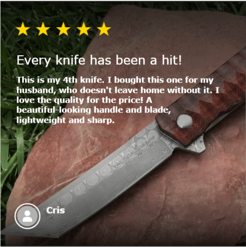Unique Personalized Rosewood Real Steel Damascus Blade Customized Knives Gifts for Men by Groovy Guy
