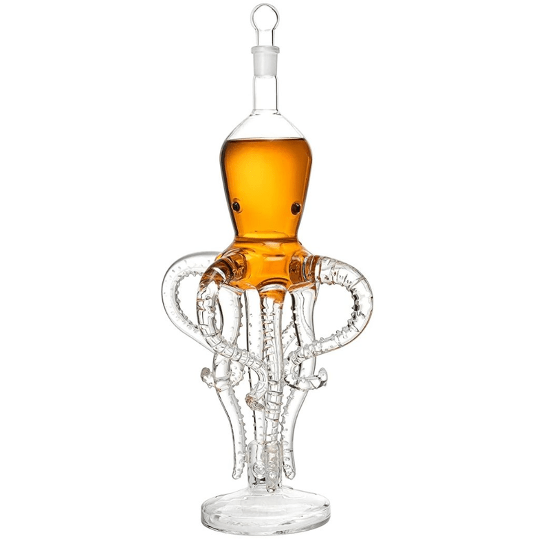 Unique Personalized Octopus Whiskey and Wine Decanter Customized Gifts for Men by Groovy Guy