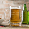 Etched Beer Glass | 25 oz Custom Text Beer Glass