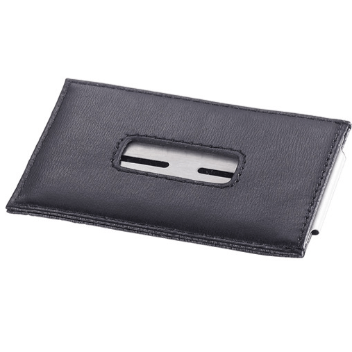 Unique Personalized Black Leather Money Clip Customized Wallets Gifts for Men by Groovy Guy